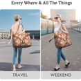 thumbnail image 5 of 22 Inch Oversized Travel Bag Lightweight Canvas Weekender Duffel with Multi Pockets, Colorful Pop Pattern, 5 of 5