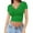 Green, variant on Shirts for Women, Women's Soft Workout Sexy Slim Casual Short Sleeved V Neck Crop Top Womens Tops Spring Summer Tops for Women Black M
