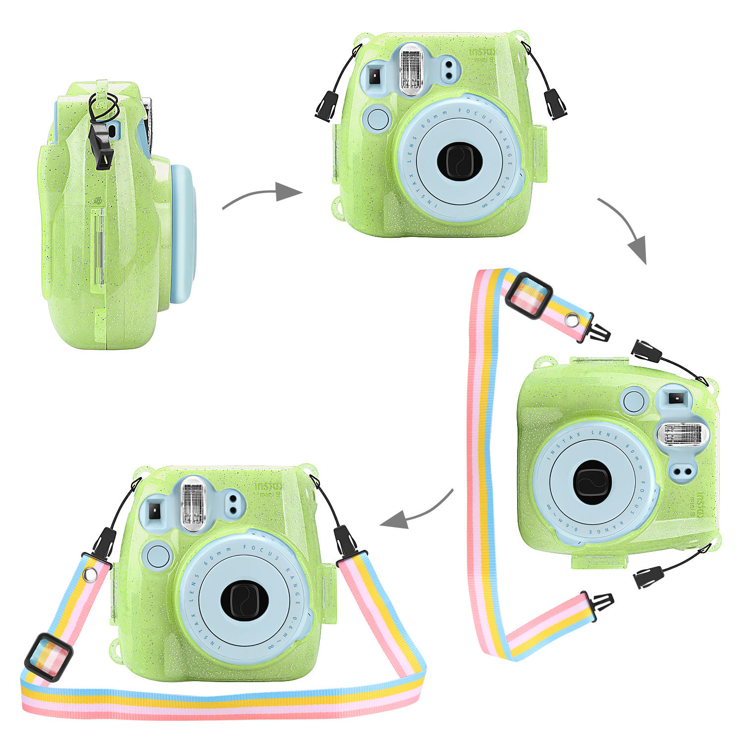 Fintie Fujifilm Instax Mini 8 Mini 8 Mini 9 Camera Clear Case Crystal Hard Pvc Protective Case Cover Walmart Com Walmart Com