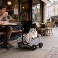 thumbnail image 1 of Rewenti Outdoor Cats Trailer Suitable for Cats and Dogs Pet Strollers Foldable Small Dog Transport Carts, 1 of 5