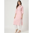 thumbnail image 6 of Women Embroidered Viscose Rayon Straight Kurta (Pink), 6 of 6