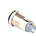 thumbnail image 3 of Interruptor de botón pulsador cvamiento a prueba de vandalismo ligero de alimentación 12 V encendido / apagado 12 mm Soledad Interruptor de botón pulsador de metal, 3 of 8