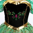 thumbnail image 4 of IBTOM CASTLE Princess Costumes Birthday Party Halloween Cosplay Dresses Up Clothes for Little Girls Child 4-5 Years Green, 4 of 7
