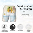 thumbnail image 5 of Lsque Mens Swim Trunks Corgi In The Shower Cap Bathing Pattern - Bathing Suit Compression Liner - Beach Swim Shorts Swimwear - (S-3XL) - Stretch Quick Dry -, 5 of 9