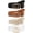 Black, variant on 4 Pack Women Leather Belts Faux Leather Jeans Belt with Double O Ring Buckle
