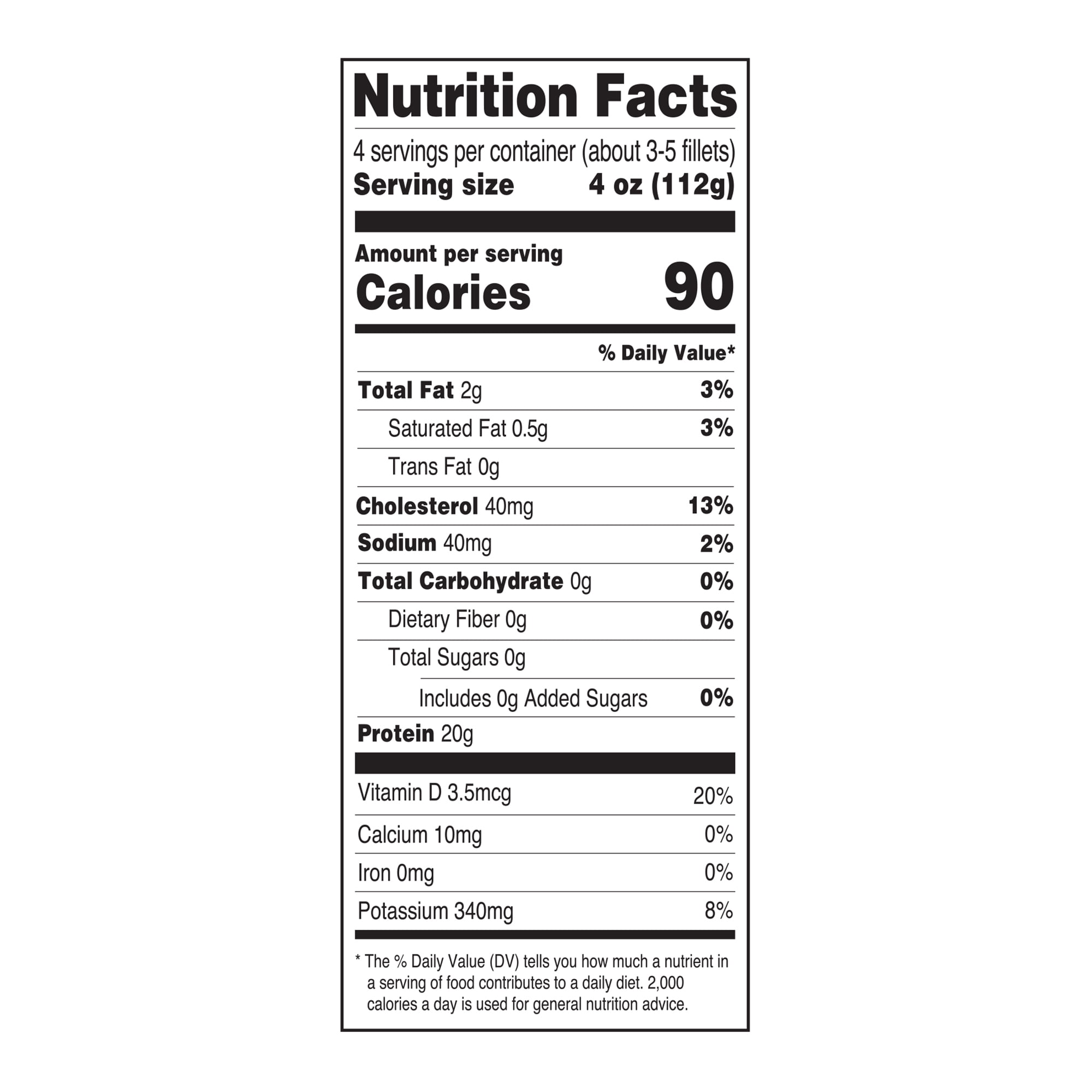 Great Value Tilapia Fillets 1lb - All Natural