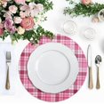 thumbnail image 5 of Pink Buffalo Plaid Round Placemat Set of 6, Non-Slip Heat Resistant & Waterproof Plate Pads for Dinner Table Table Placemats, 15.4 in Home Decor, 5 of 6