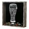 thumbnail image 3 of Torched Iowa Beer Cap Shadow Box Wall Mount Decor 13"x13"x3.5" Black, 3 of 8