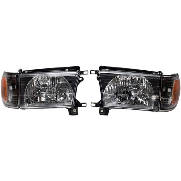 Headlight Set 2 Piece - Compatible with 1999 - 2002 Toyota 4Runner 2000 2001