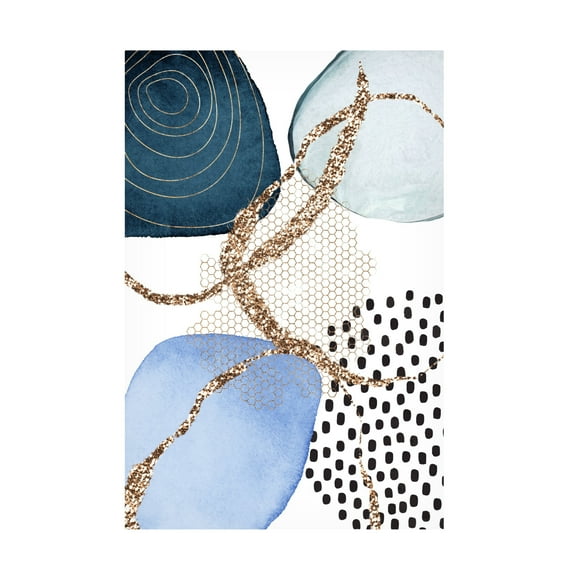 Trademark Fine Art Sally Ann Moss Aesthetic Blues 2 Canvas Wall Art