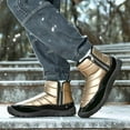 thumbnail image 5 of Men Snow Boots Low Top Non-slip Waterproof Zipper Winter Boots with Faux Fur Lined Warm Men Boots, 5 of 14
