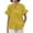 Yellow, variant on Womens Shirts Young Womens Tops Womens Button Down Shirts 2025 Summer Pleated V Neck Short Ruffle Sleeve Work Blouse Top