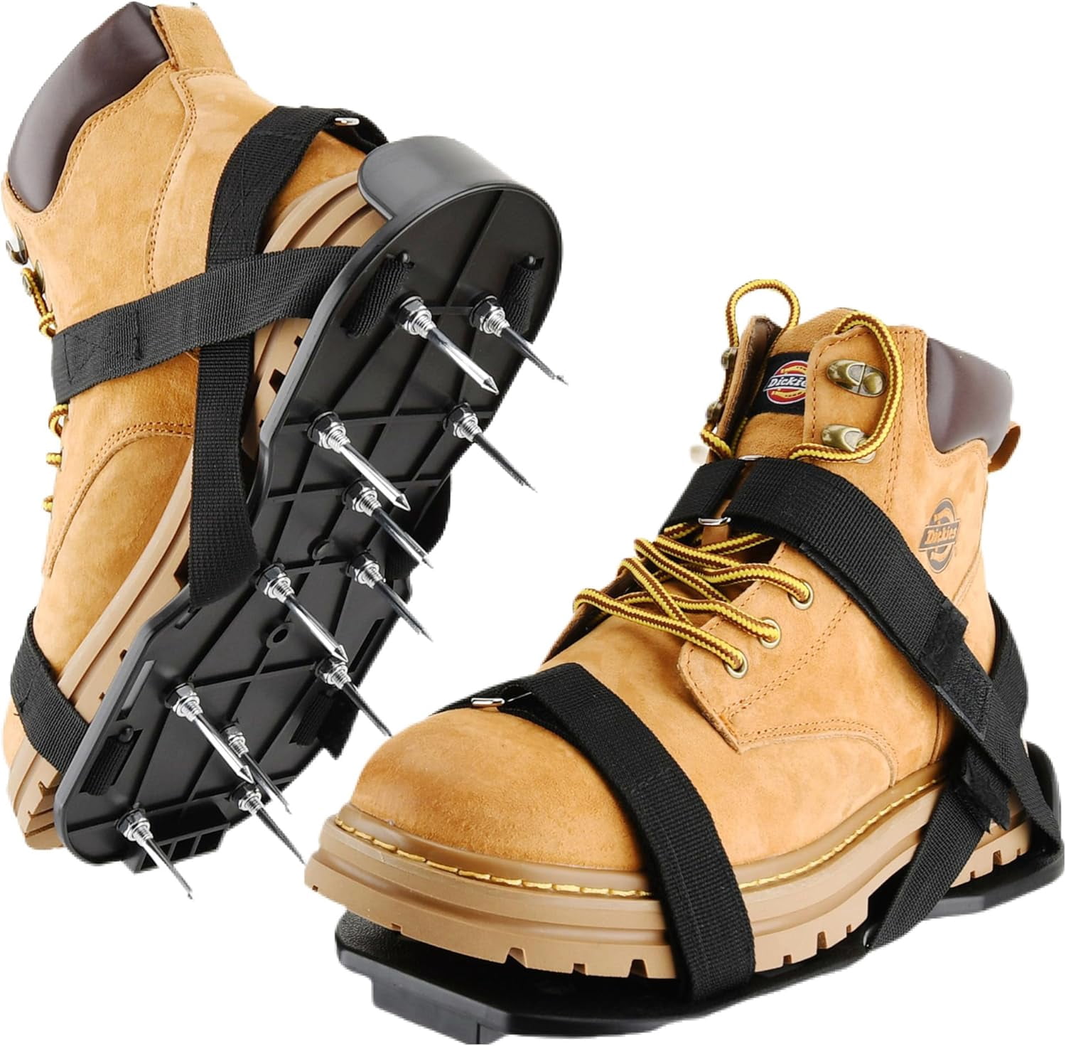 RGHJAR-Lawn Aerator Shoes for Lawn,Aerator Shoes Tool with Adjustable Straps,Heavy Duty Spiked Aerating Shoes with 13 Heavy-Duty Metal Spikes,Perfect Aerator Lawn Tool for Lawns,Gardens and Courtyard