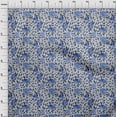 thumbnail image 4 of oneOone Tissu Viscose Chiffon Bleu Moyen Floral Rétro Matériel de Robe Tissu Imprimé Tissu au Mètre 42 Pouces de Large, 4 of 5