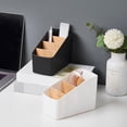 thumbnail image 6 of Remote Control Holder for Table, 3-Compartment Desk Organizer for Remote Controls, Pens, Keys, Phone and Makeup, 6 of 7