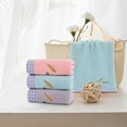 thumbnail image 4 of Embroidered Cotton Hand Towel | Absorbent Soft Fabric | Leaf Design with Letters | Skin-Friendly & Durable | Ideal for Bathroom & Home Use | 1 Piece, 4 of 6
