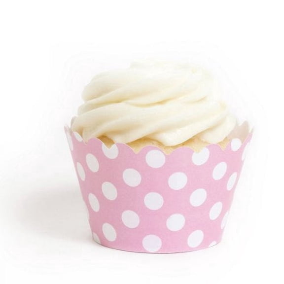 Dress My Cupcake Pink Polka Dot Cupcake Wrappers, Set of 12