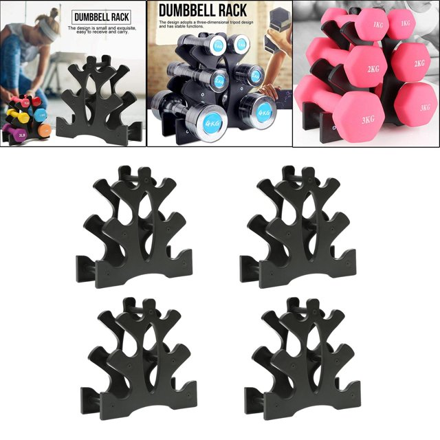 Estante estable DYNWAVEMX para mancuernas Soporte vertical de almacenamiento 3 niveles