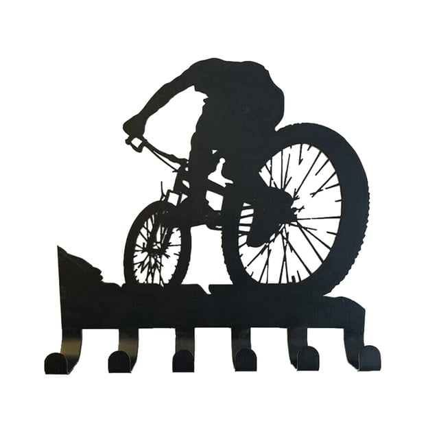 Bolsa Montado En La Pared, Diseño De Bicicleta De Montaña, Perchero, Gancho Para Ropa, Estante Colgante, Decoración Del Hogar Vogacara OD013183-00