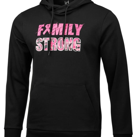 Ideology Mens Family Strong Hoodie Sweatshirt, Black, Small