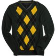 thumbnail image 1 of Tommy Hilfiger Eby Argyle suéter de punto con cuello en V para hombre, verde, XX-Large Tommy Hilfiger Tejer, 1 of 1