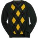 thumbnail image 1 of Tommy Hilfiger Eby Argyle suéter de punto con cuello en V para hombre, verde, XX-Large Tommy Hilfiger Tejer, 1 of 1