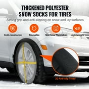 KFFKFF Enhanced Tire Snow Socks, Durable Polyester with Flexible Bands, Winter Traction Covers for Cars, SUVs, Pickups, Trucks - 2 Pack