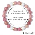 thumbnail image 4 of Pulseras de cuentas de ansiedad para mujer, joyería, pulsera de cristal de piedra curativa, alivio del estrés, cuentas de yoga, pulseras de chakras, regalos para mujeres, rosa, 4 of 5