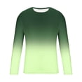 thumbnail image 5 of Rvwovn Men's Ombre Long Sleeve Crewneck T-Shirt, Gradient Color Pullover Tee Casual Fall Wear, 5 of 5