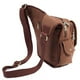 thumbnail image 3 of Bolso bandolera de hombro de lona vintage para hombre KAUKKO patchwork de cuero SG255-Coffee, 3 of 5