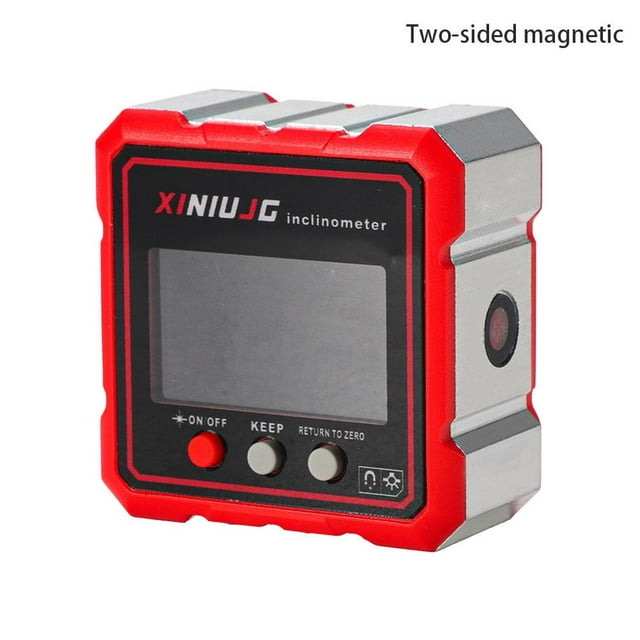 Digital Angle Finder USB Rechargeable Magnetic Angle Gauge with Backlight Table Saw Miter Protractor Digital Inclinometer Angles Cube Level Tool for Woodworking Measuring and Construction Projects