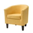 thumbnail image 3 of Atlin Designs Chaise de Bain Rembourrée en Tissu Contemporain en Jaune, 3 of 5
