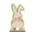 thumbnail image 5 of Baoblaze Easter Bunny Decorations Bookshelf Indoor Office Wooden Bunny Tabletop Decor Green, 5 of 8