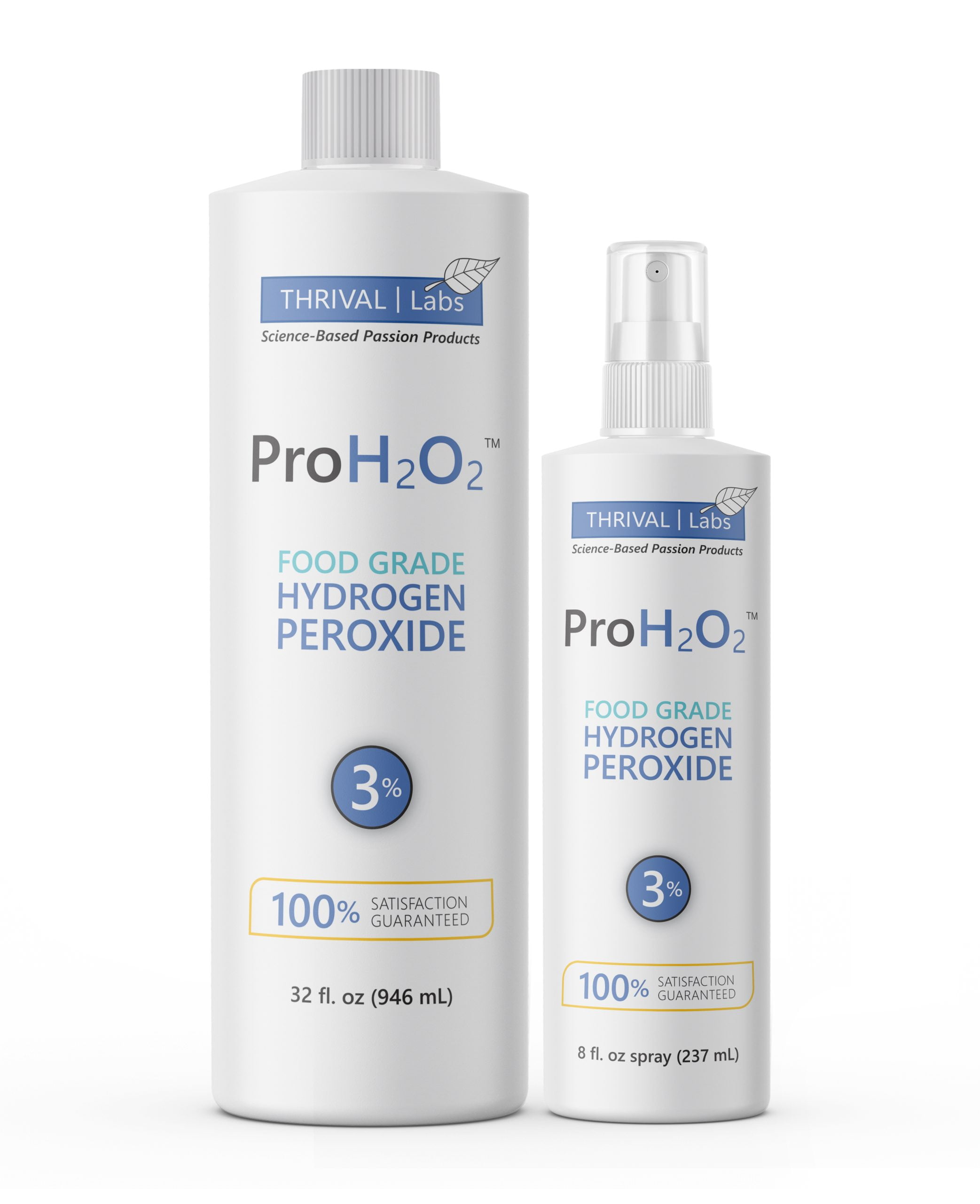 ProH2O2 Food Grade Hydrogen Peroxide 3, Natural Cleaner by Thrival