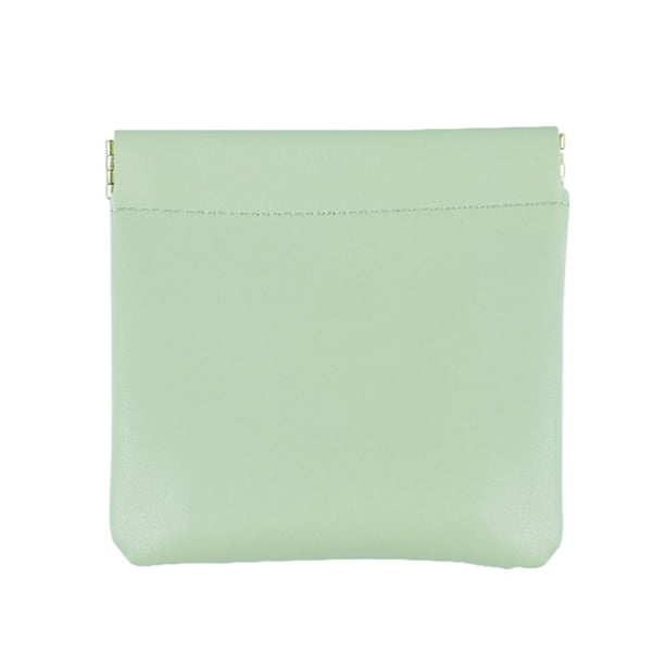 Bolsa con cierre a presión Mini neceser de imitación de cuero Organizador impermeable con cierre automático para monedas, joyas, tarjetas, pintalabios y llaves