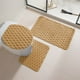 thumbnail image 4 of Juego de alfombrillas de baño de espuma | 3 piezas con base antideslizante | Suaves, absorbentes y lavables a máquina | Gris, beige o café, 4 of 6