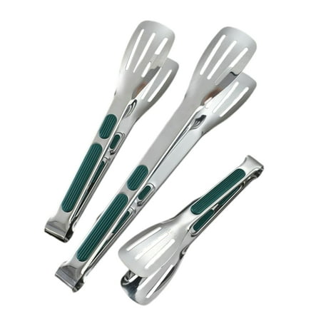 

Kitchen Silicone Grill Cooking Clip Resistant to Rust and Wear Easy to Use for Salads Ice and Cold Dishes Middle Dark Green Handle