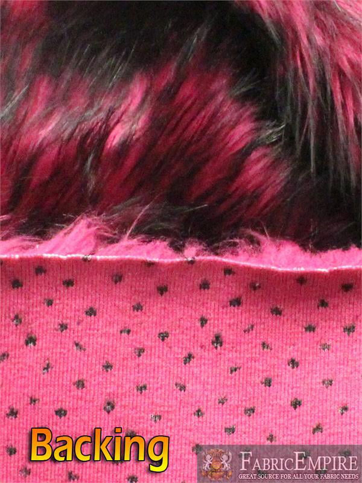 Faux Fur Long Pile ALASKAN HUSKY FUCHSIA Fabric/ 60" Wide / Sold by the yard