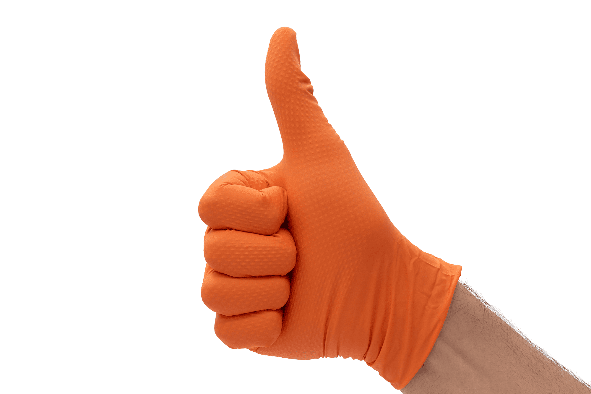 Denco Griptensity Commercial Grade Nitrile Gloves, Orange, Industrial Grip, Hi-Vis, 8MIL, Diamond Texture, XXL, 10 Boxes