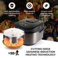 thumbnail image 5 of Buffalo Titanium Grey IH SMART COOKER, Rice Cooker and Warmer, 1.5L, Non-Coating inner pot, Efficient, Multiple function, Induction Heating (8 cups), 5 of 6