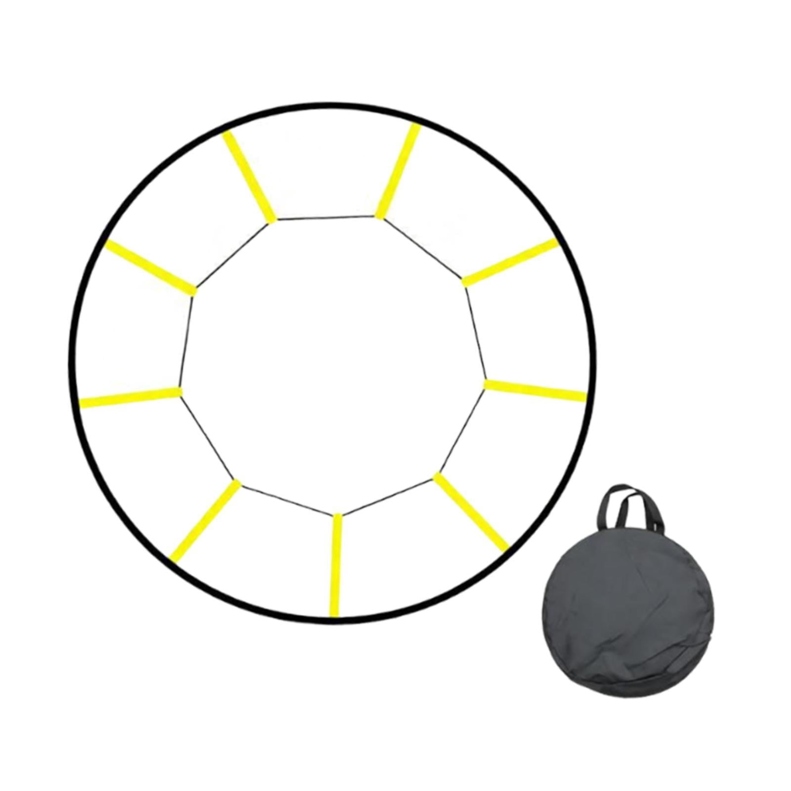 funtasica Agility Ladder Coordination Ladder Fitness Training Equipment Football Speed ​​Ladder Made of High-Quality PP And Nylon for Football Training Basketba 9 grids yellow