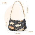 thumbnail image 3 of Fish Leaves YellowWomen Small Shoulder Bag Crossbody Tote Hobo Bags Purse Clutch Handbags with Chain Strap for Women, 3 of 7