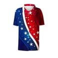thumbnail image 6 of Mifsaly Short Sleeve Button Down Shirts for Women Lapel Collar V Neck Blouses Patriotic Hearts American Flag Print Independence Day Tops 2026 L, 6 of 6