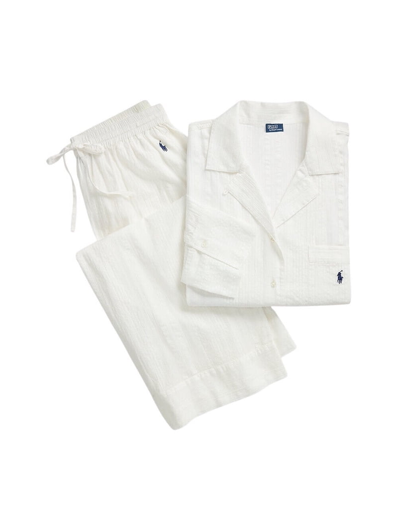 Polo Ralph Lauren Striped Poplin Shirt & Pant PJ Set - 4P0516