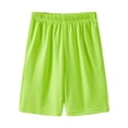 thumbnail image 3 of Nwiuh Toddler to Youth Athletic Shorts for Boys and Girls Soccer Basketball Sports (Green, 12-13 Years), 3 of 8