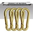 thumbnail image 2 of Carabiner Clips 3" Spring Snap Hook Caribeener Clips Buckle Heavy Duty Locking Carabiners Chain Quick Links, 4 Pack, 2 of 5