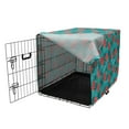 thumbnail image 3 of Exotic Dog Crate Cover, Tropic Summer Botany Pattern with Hibiscus Flowers, Easy to Use Pet Kennel Cover Small Dogs Puppies Kittens, 7 Sizes, Seafoam Coral, by Ambesonne, 3 of 6