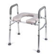 thumbnail image 1 of Cherish Raised Toilet Seat for 350LB, Bathroom Assist Frame for Elderly Stand Alone Homecare Commode, 1 of 7
