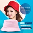 thumbnail image 5 of Pure Cotton Fishermen Caps Bucket Hat Solid Color Headwear Cap, 5 of 8