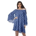 thumbnail image 1 of Moomaya Robe d'Été Dénudée pour Femmes, Robe de Plage en Coton avec Manches Cloche - K1, 1 of 5